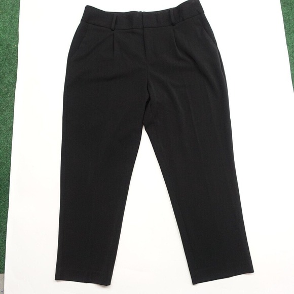 A New Day Capri Pants Women's 16 Gray Pleated Slash Pockets Elastizado Stretch - Picture 1 of 7